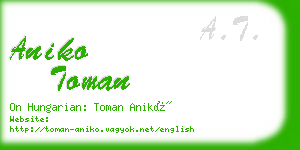 aniko toman business card
